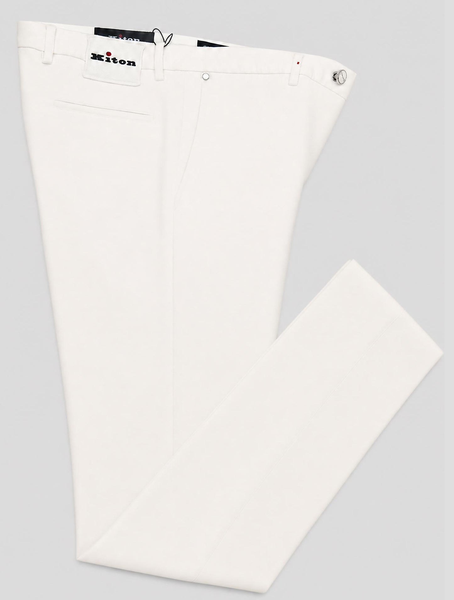Kiton White Cotton Ea Pants