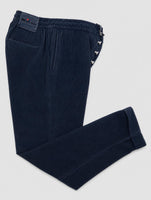 Kiton Blue Cotton Velvet Pants