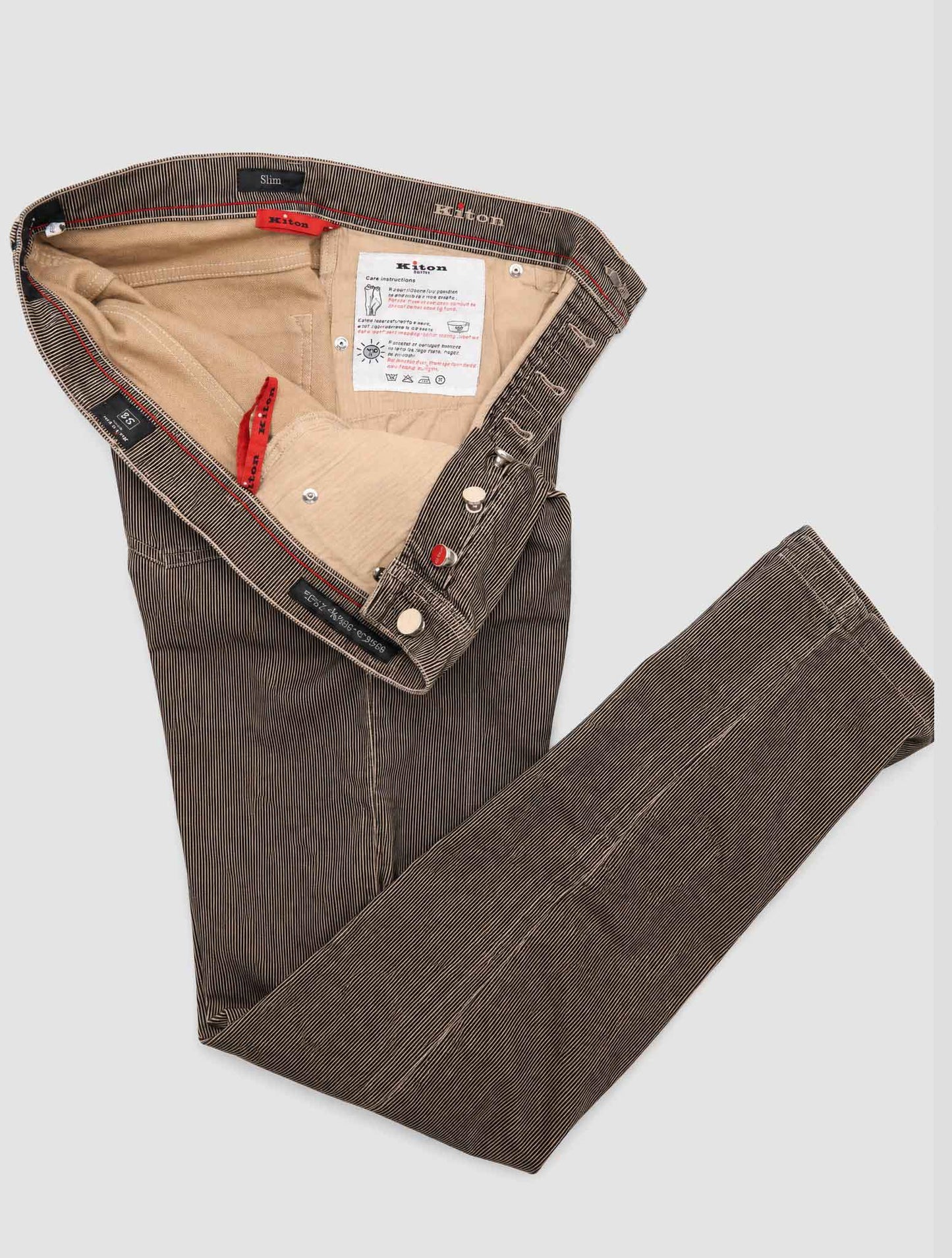 Kiton Beige Black Cotton Pa Ea Jeans