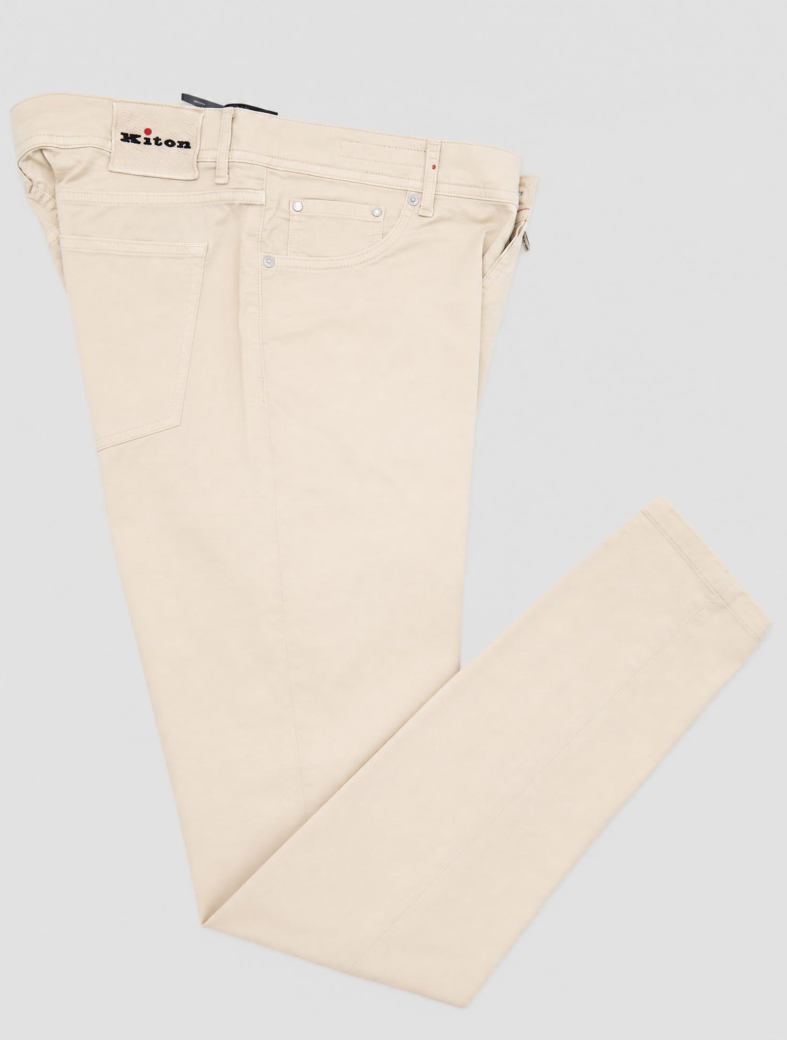 Kiton Beige Black Cotton Pa Ea Jeans