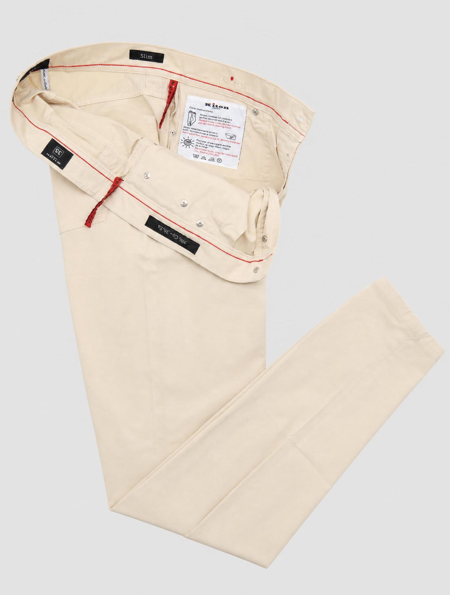 Kiton Beige Black Cotton Pa Ea Jeans
