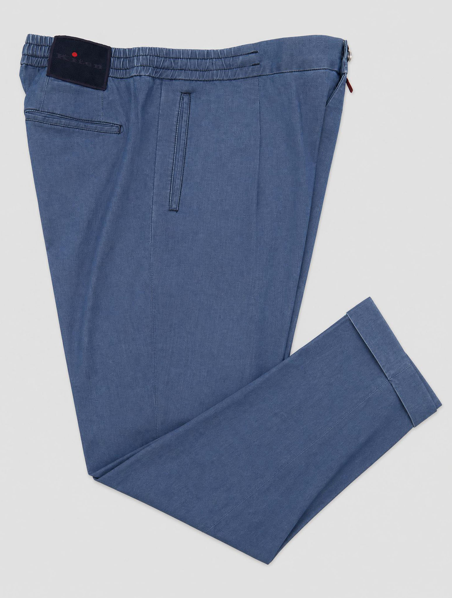 Kiton Blue Cotton Ea Pants