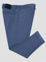 Kiton Blue Cotton Ea Pants