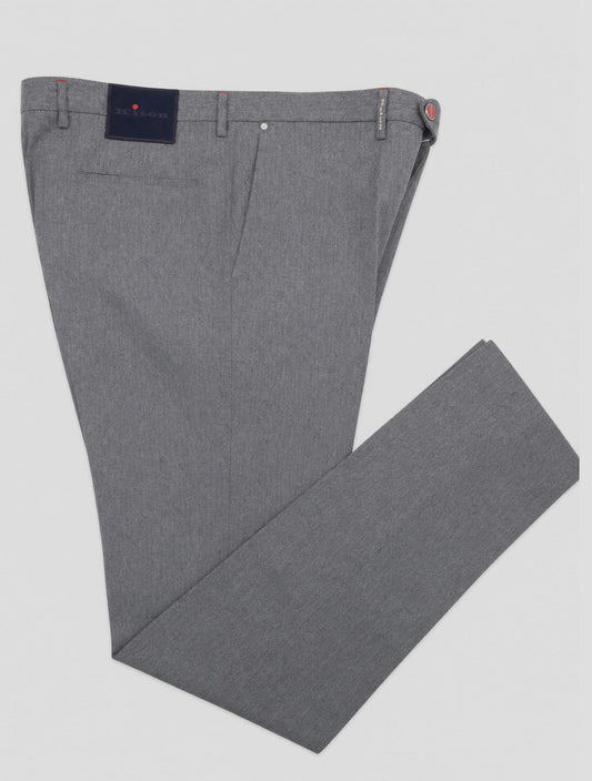 Kiton Gray Virgin Wool Nylon Ea Pants