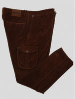 Kiton Brown Cotton Cashmere Ea Velvet Cargo Pants