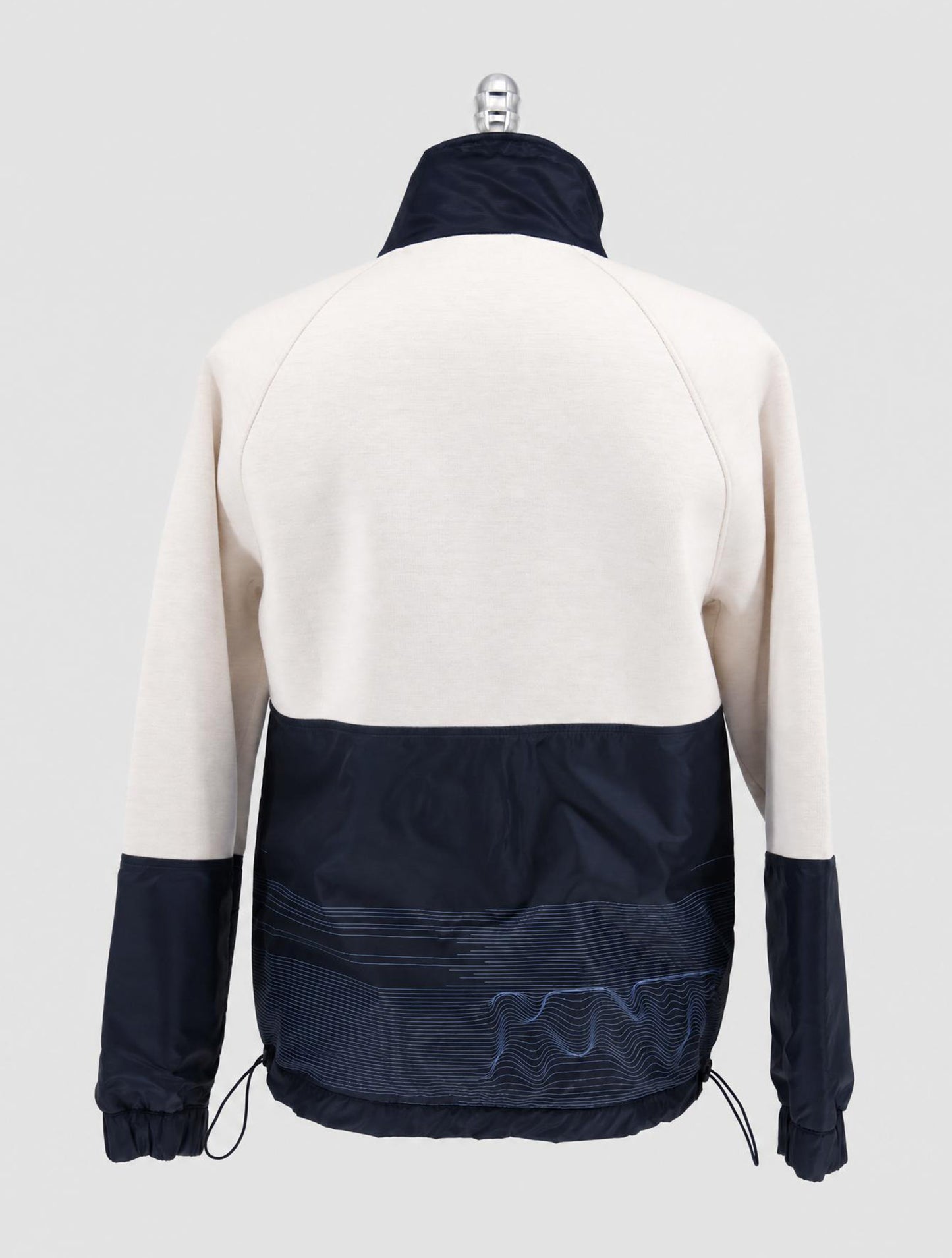 Kiton Knt Blue White Viscose Ea Coat