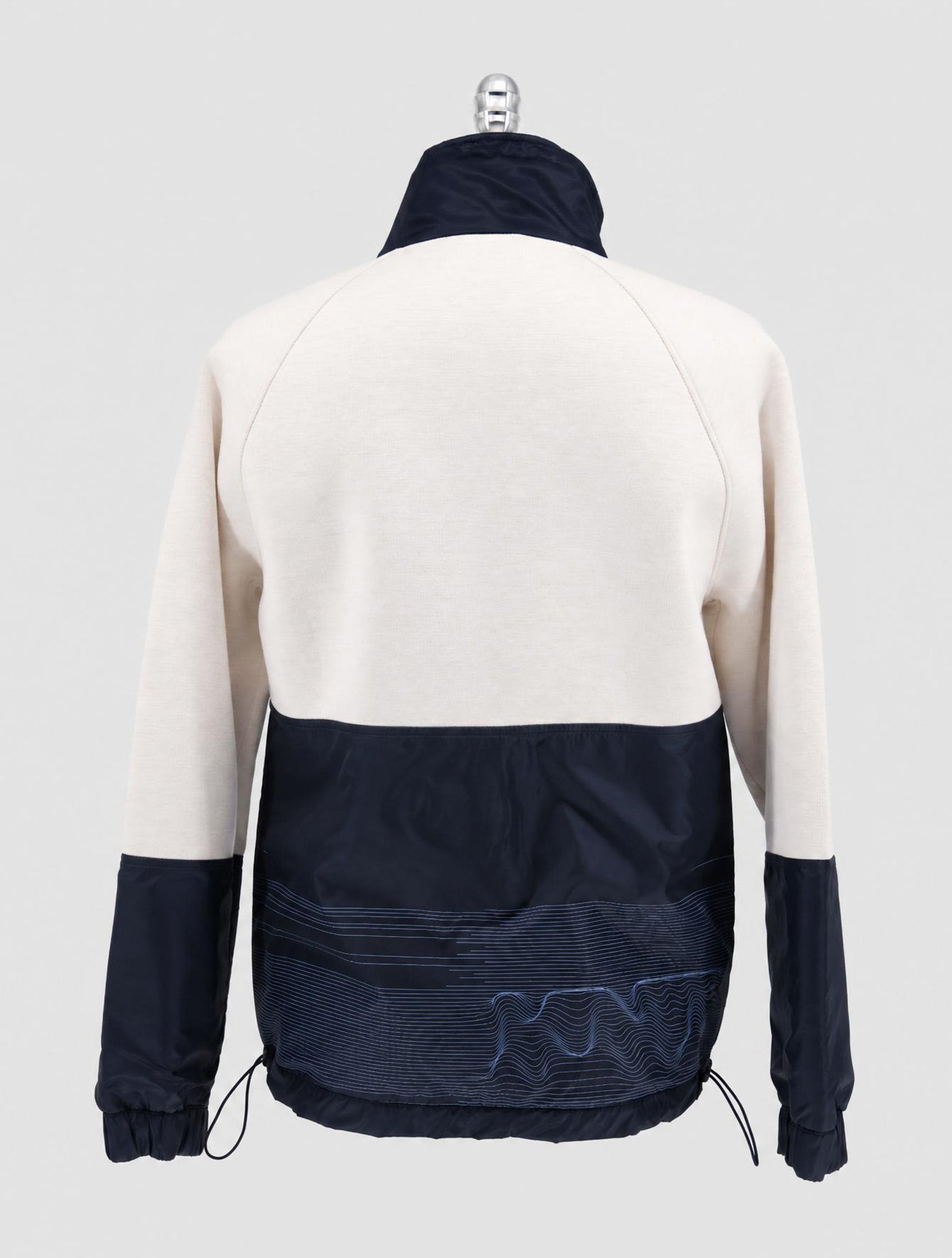 Kiton Knt Blue White Viscose Ea Coat
