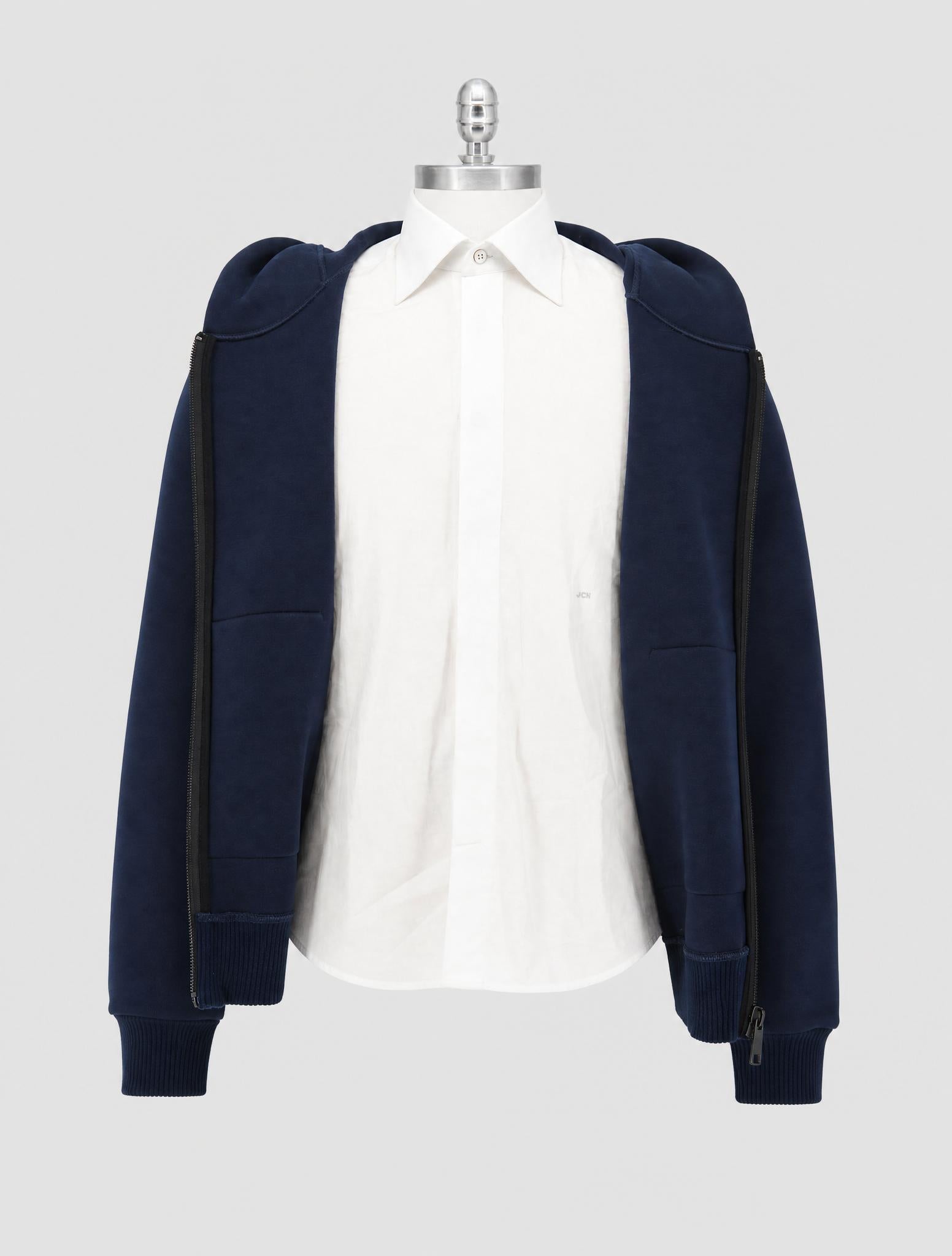 Kiton Blue Viscose Ea Sweater Hoodie