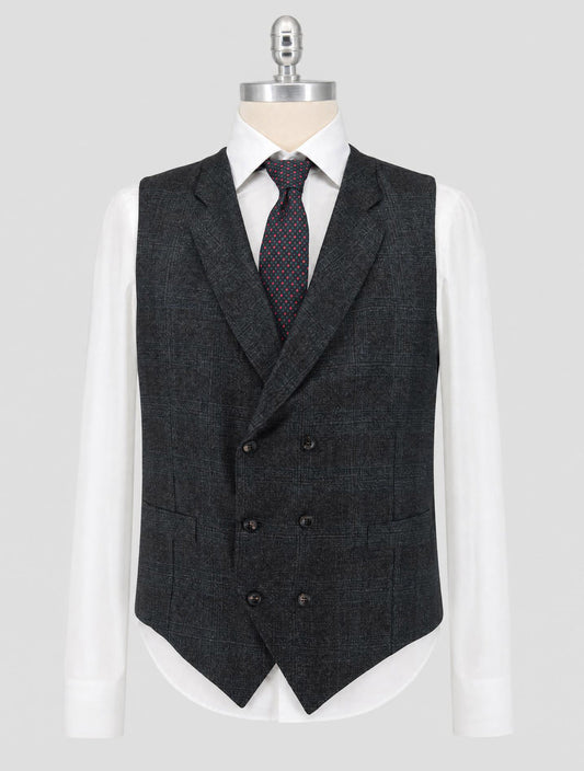 Kiton Gray Cashmere Silk Linen Vest