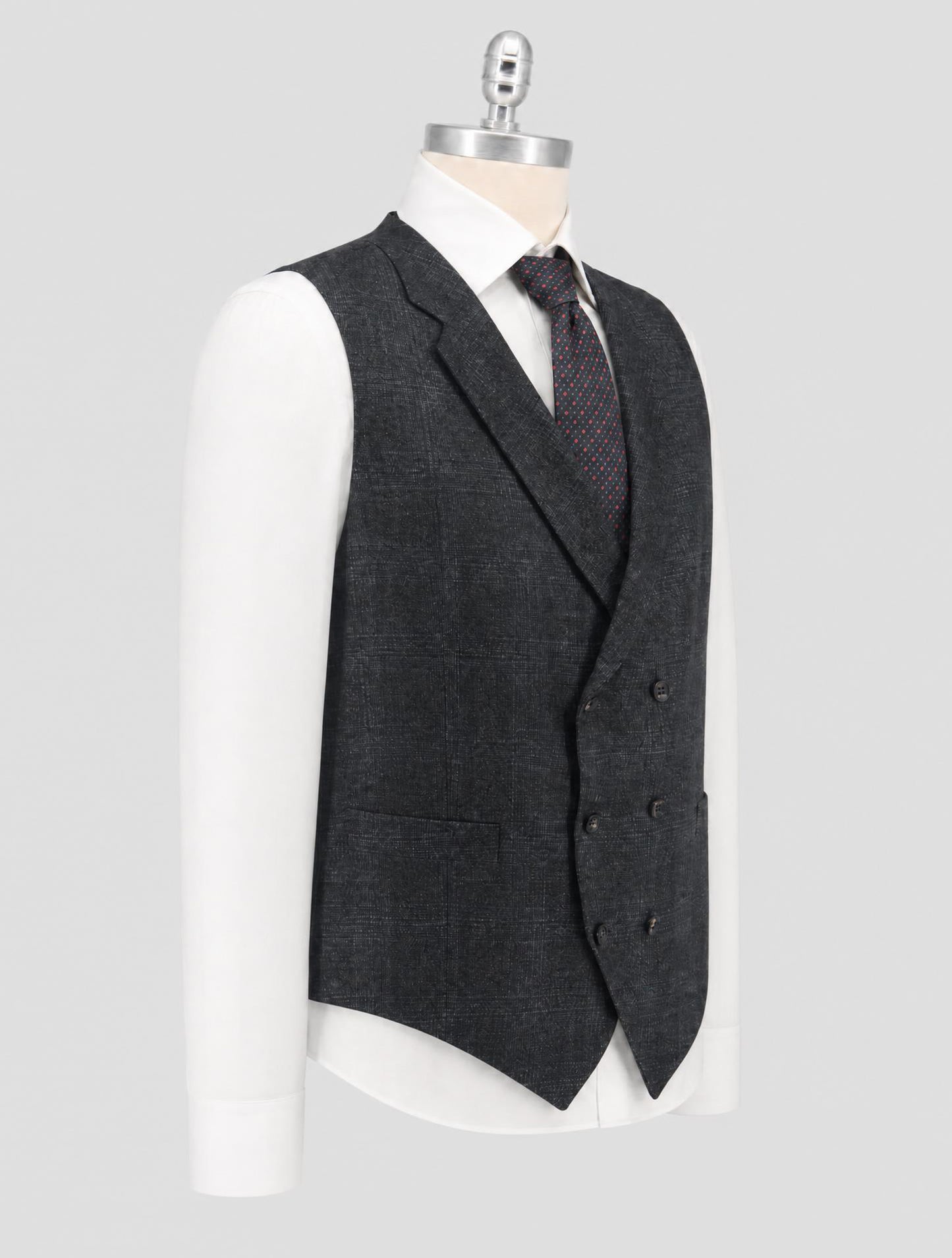Kiton Gray Cashmere Silk Linen Vest