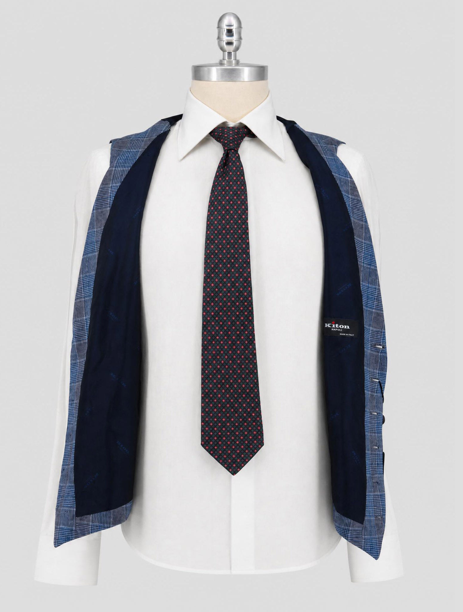 Kiton Blue Gray Cashmere Wool 14 Micron Vest