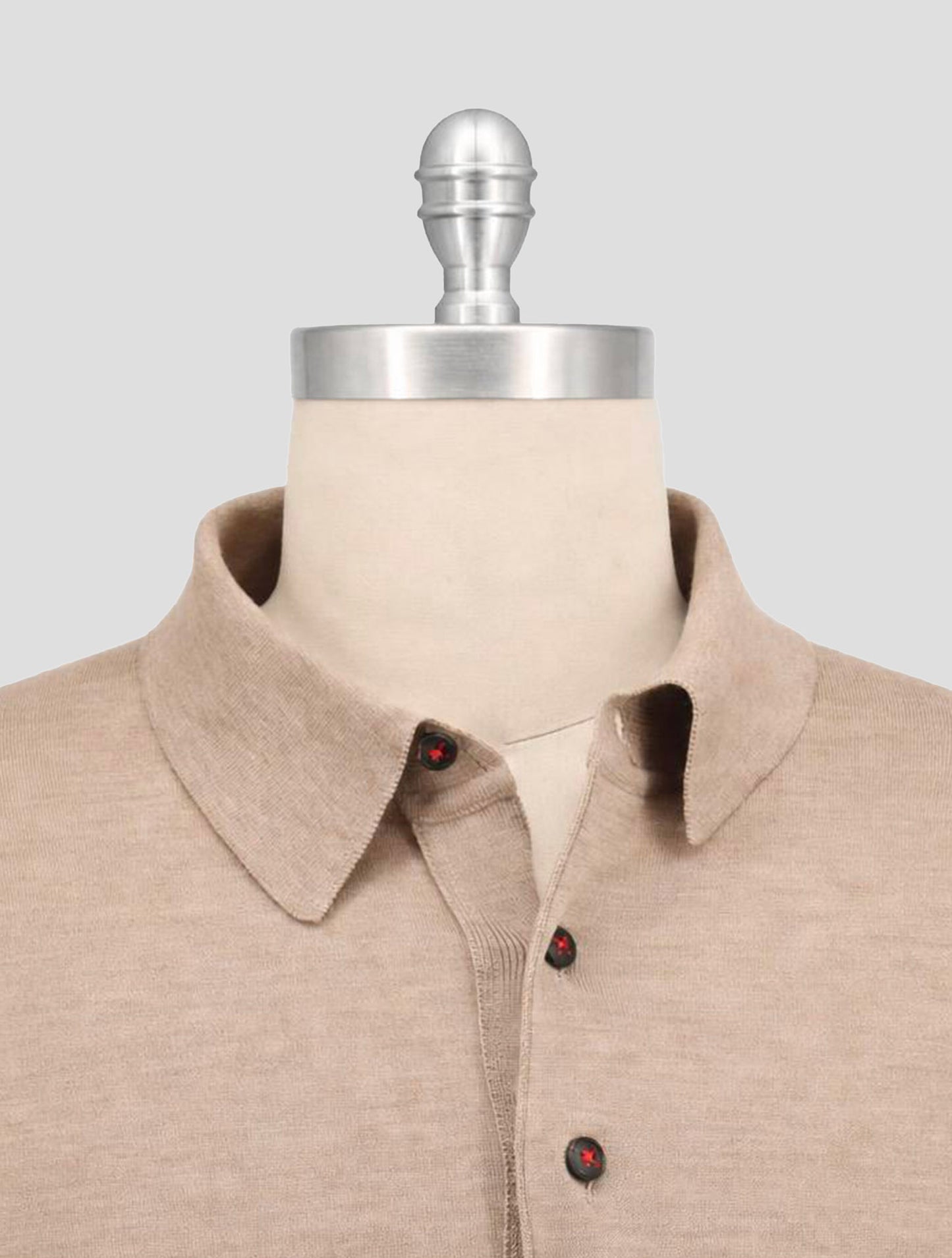 Kiton Beige Cashmere Silk Sweater Polo