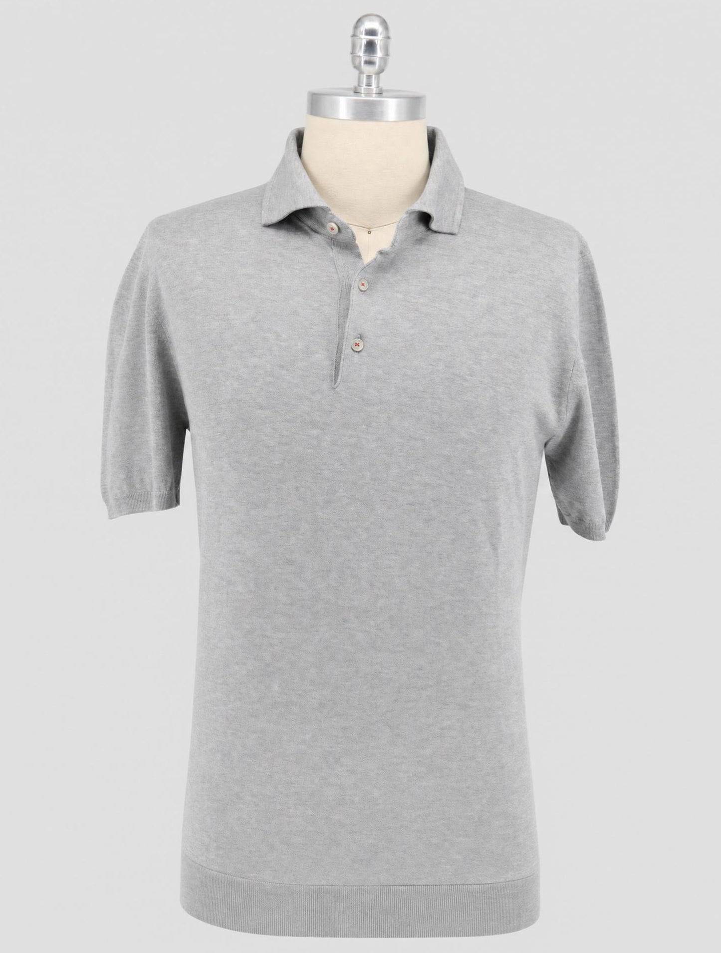 Kiton Gray Cotton Polo