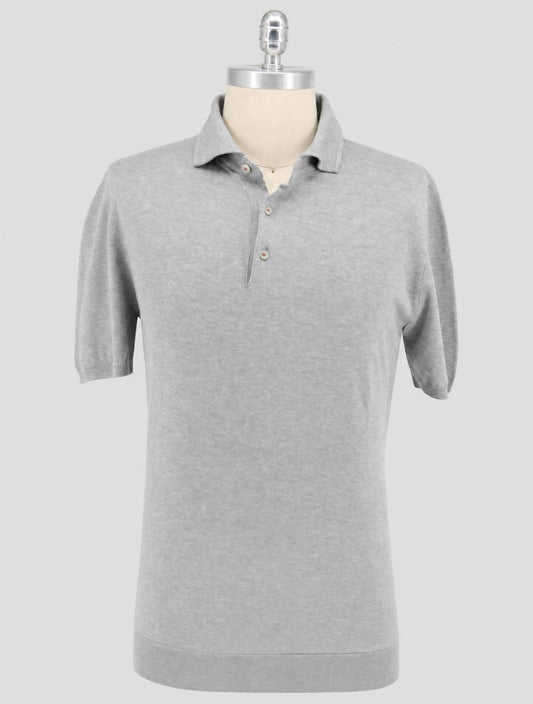 Kiton Gray Cotton Polo