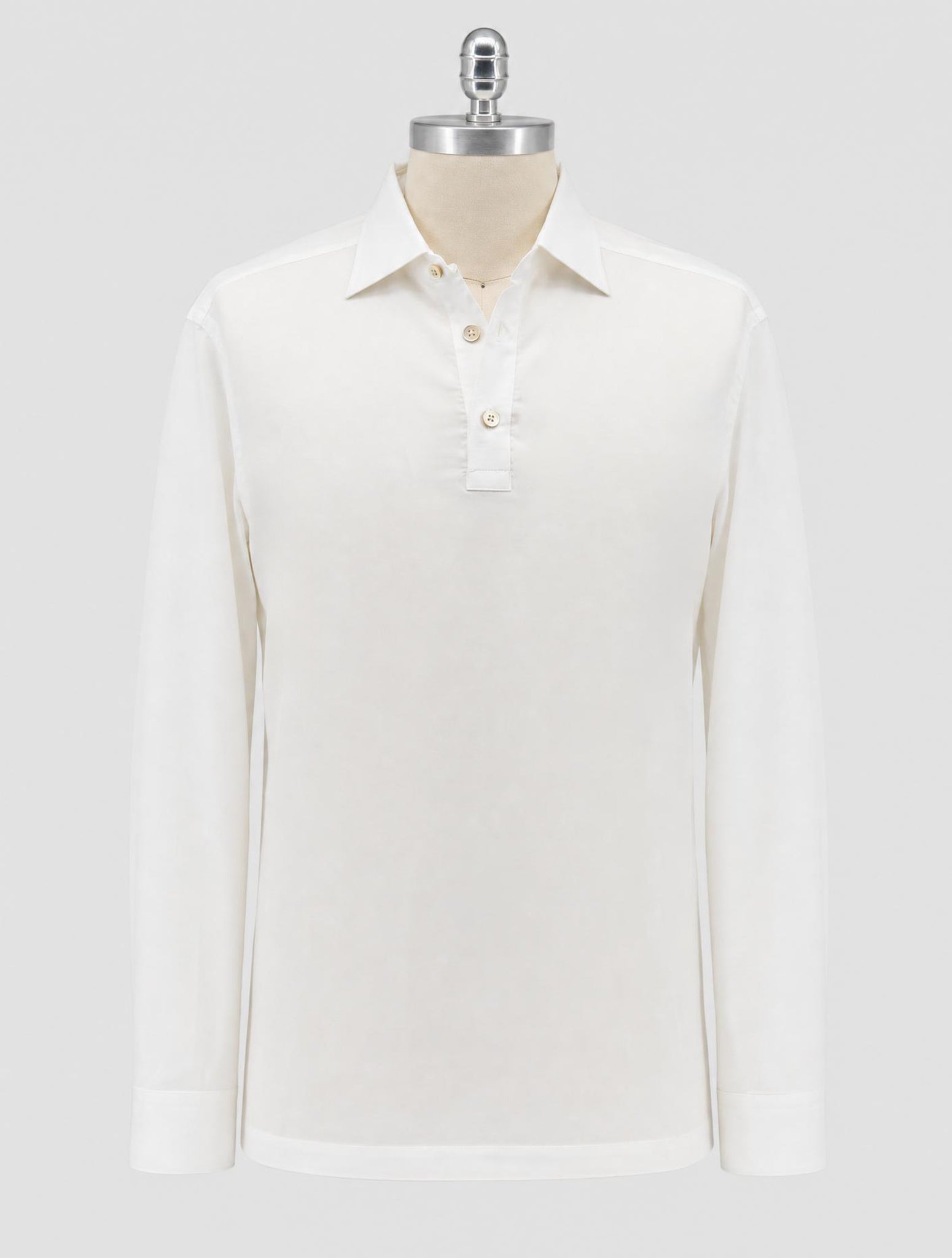 Kiton White Lyocell Sweater Polo