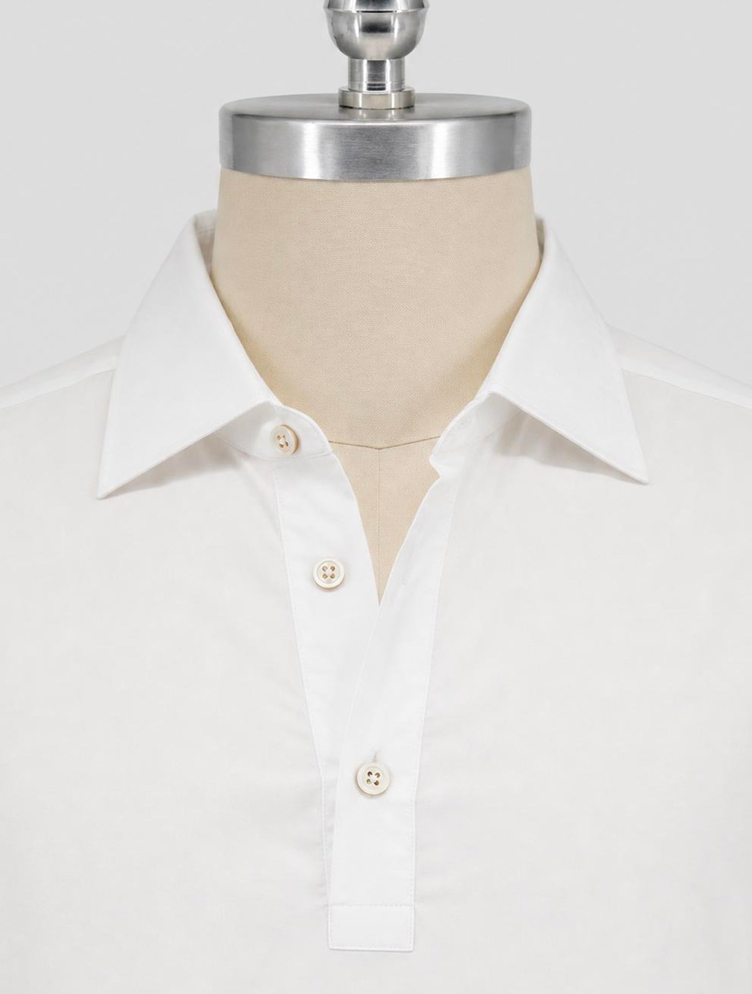 Kiton White Lyocell Sweater Polo