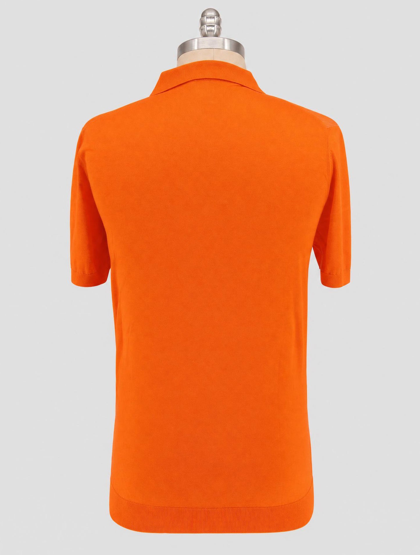 Kiton Orange Cotton Sweater V-Neck