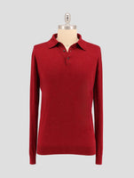 Kiton Burgundy Cashmere Silk Sweater Polo