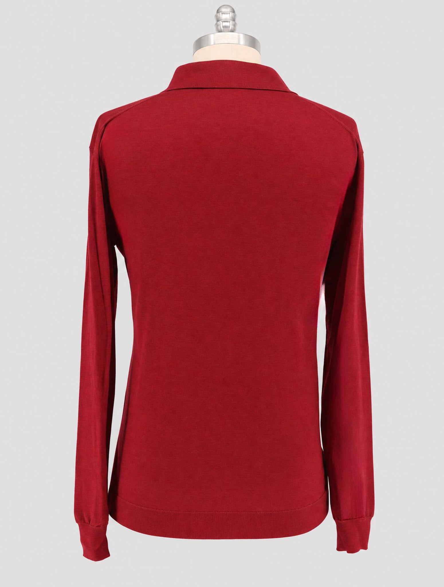 Kiton Burgundy Cashmere Silk Sweater Polo