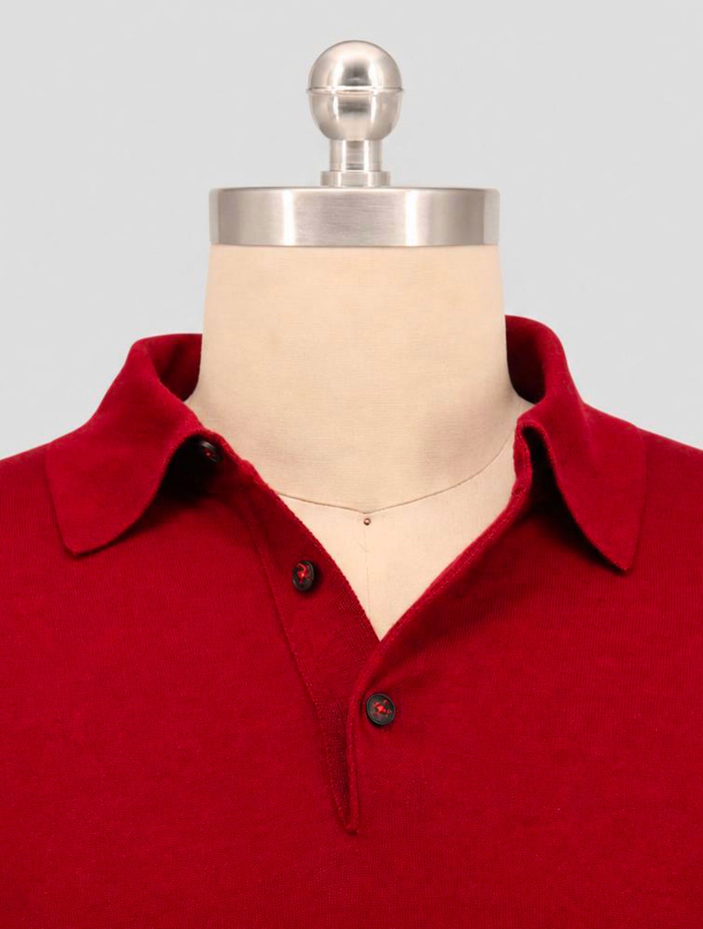 Kiton Burgundy Cashmere Silk Sweater Polo