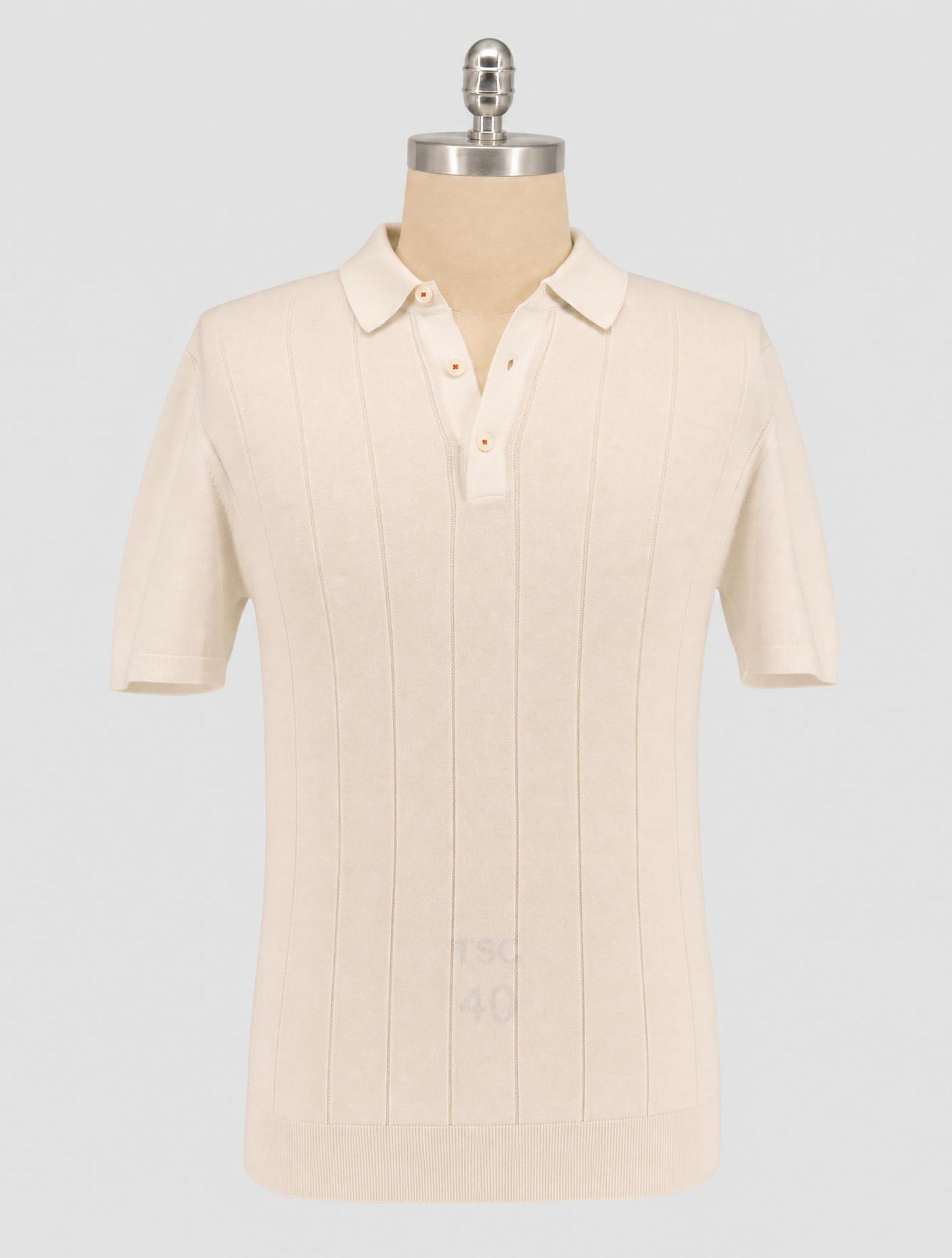 Kiton White Cotton Polo