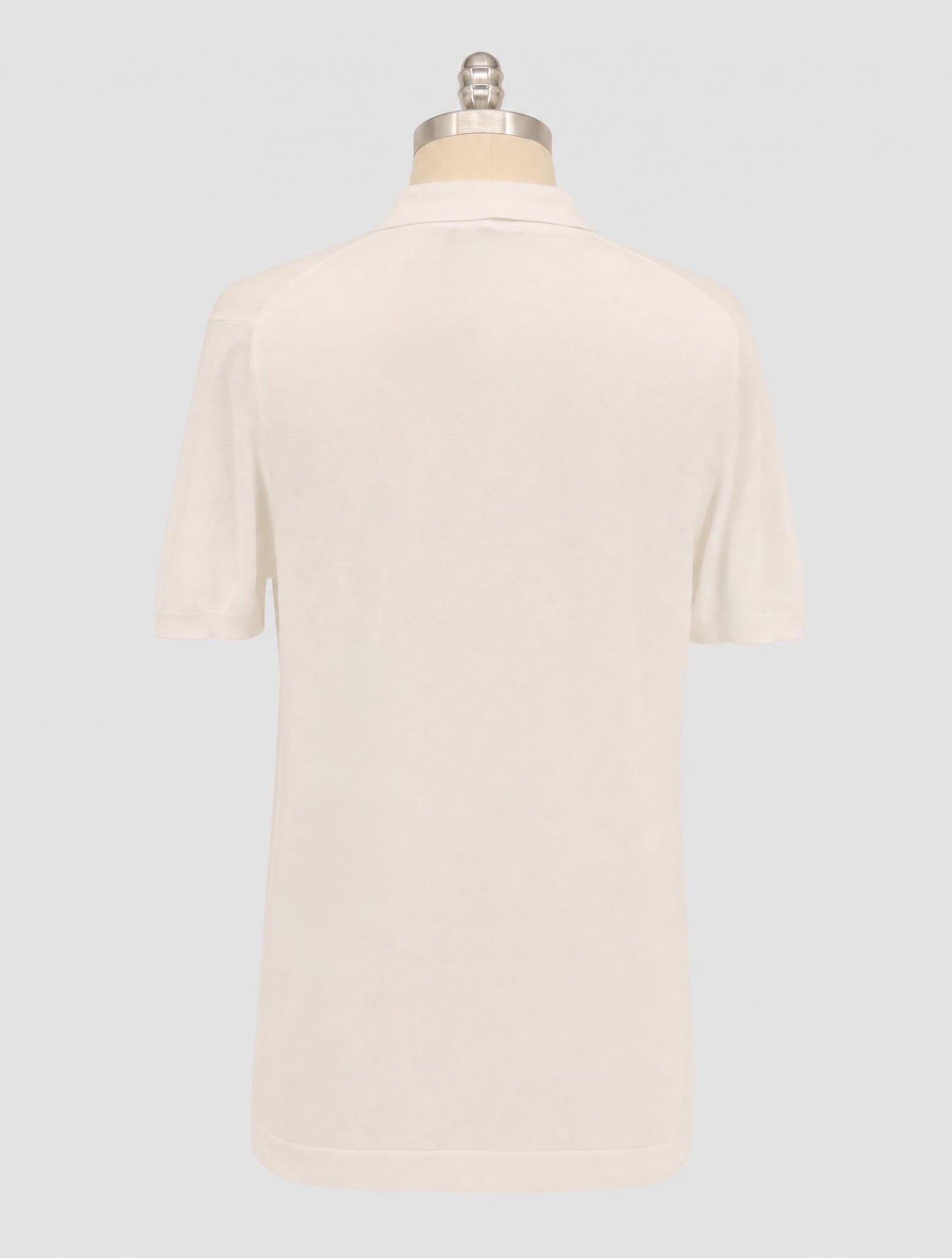 Kiton White Cotton Polo