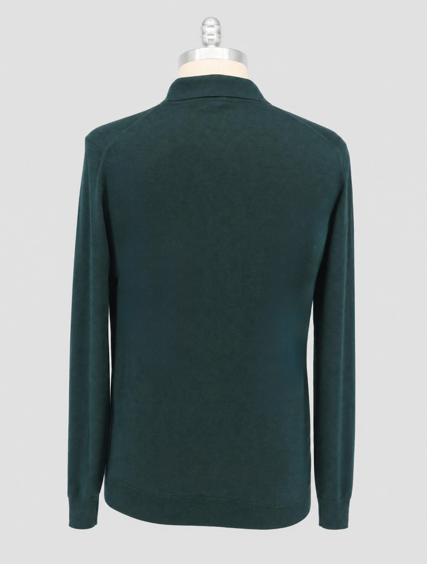 Kiton Green Cashmere Silk Sweater Polo Half Zip
