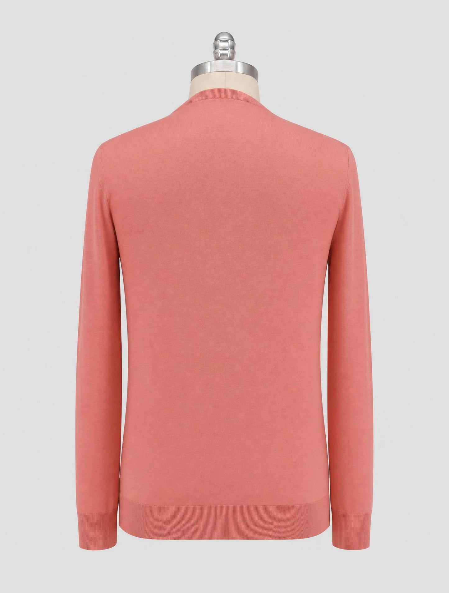 Kiton Pink Wool 14 Micron Sweater V-Neck