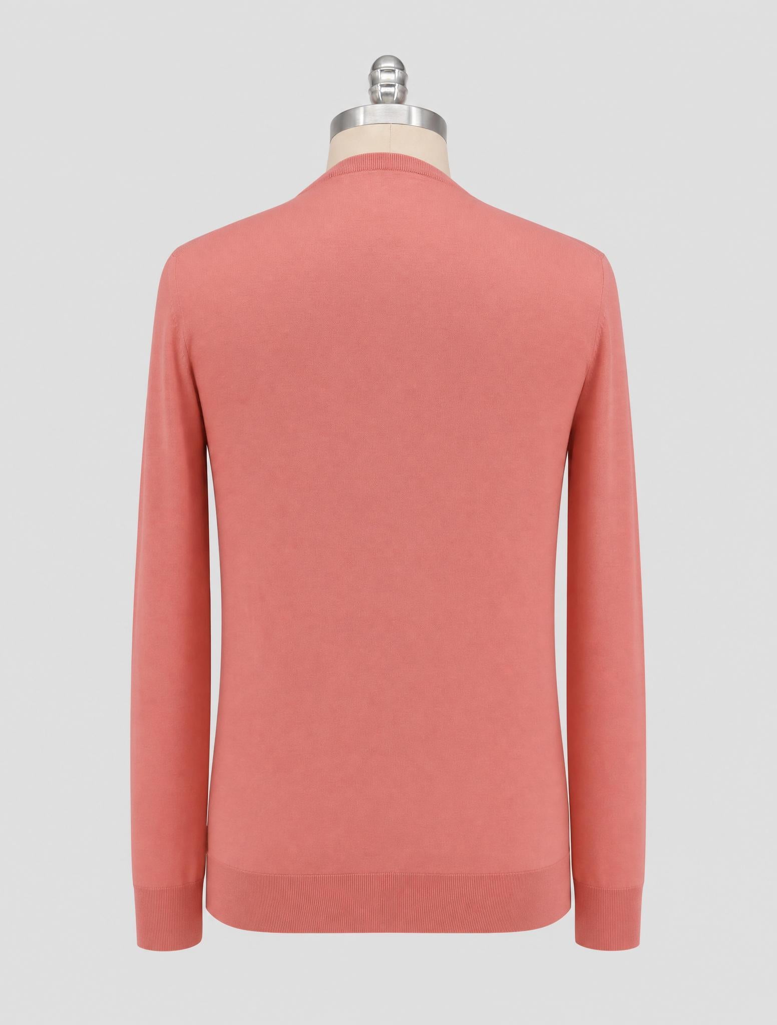 Kiton Pink Wool 14 Micron Sweater V-Neck