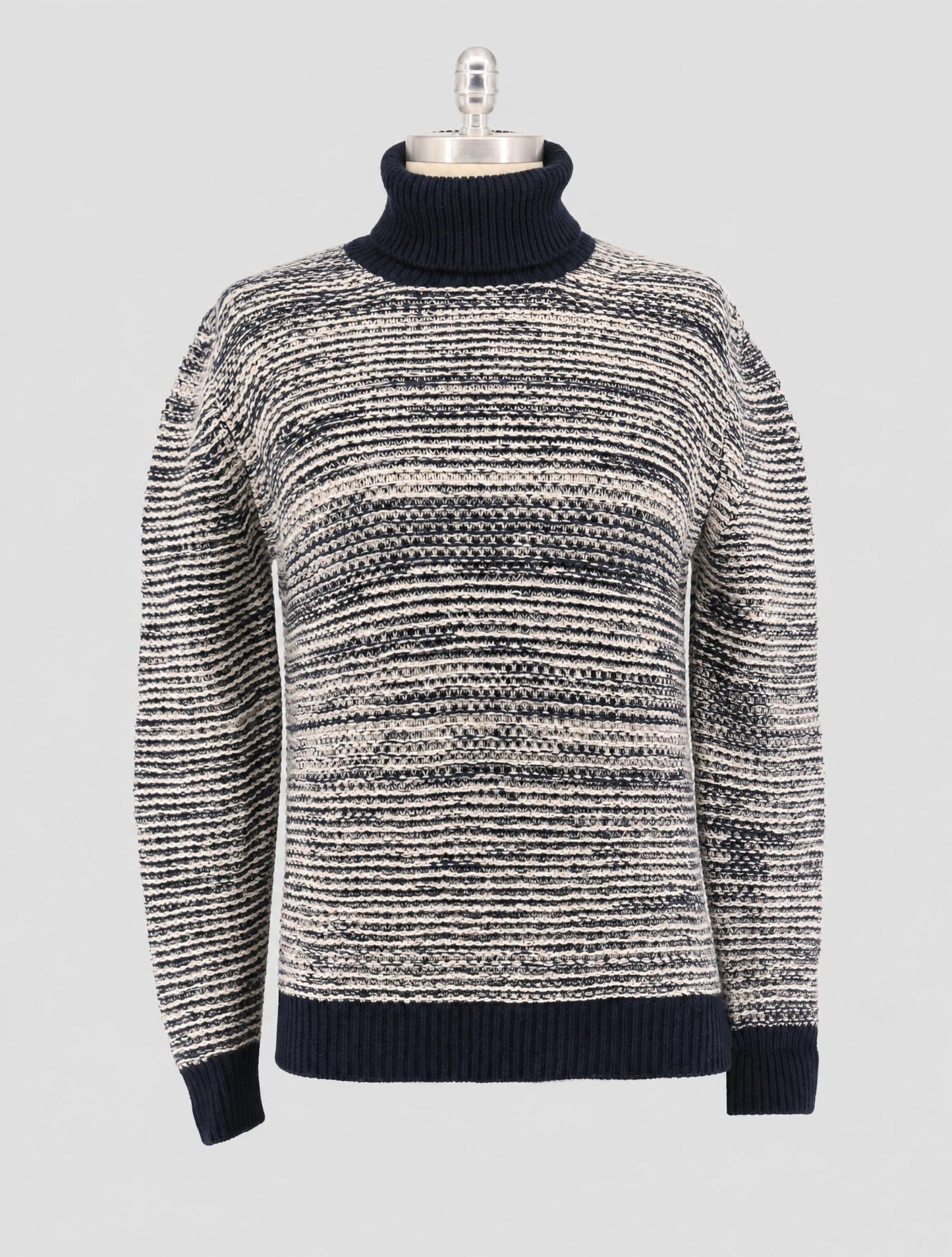 Kiton Blue Cashmere Sweater Turtleneck