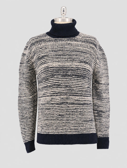 Kiton Blue Cashmere Sweater Turtleneck