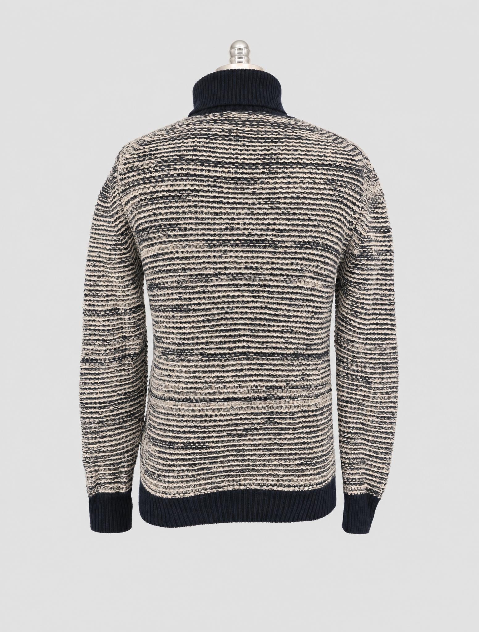 Kiton Blue Cashmere Sweater Turtleneck