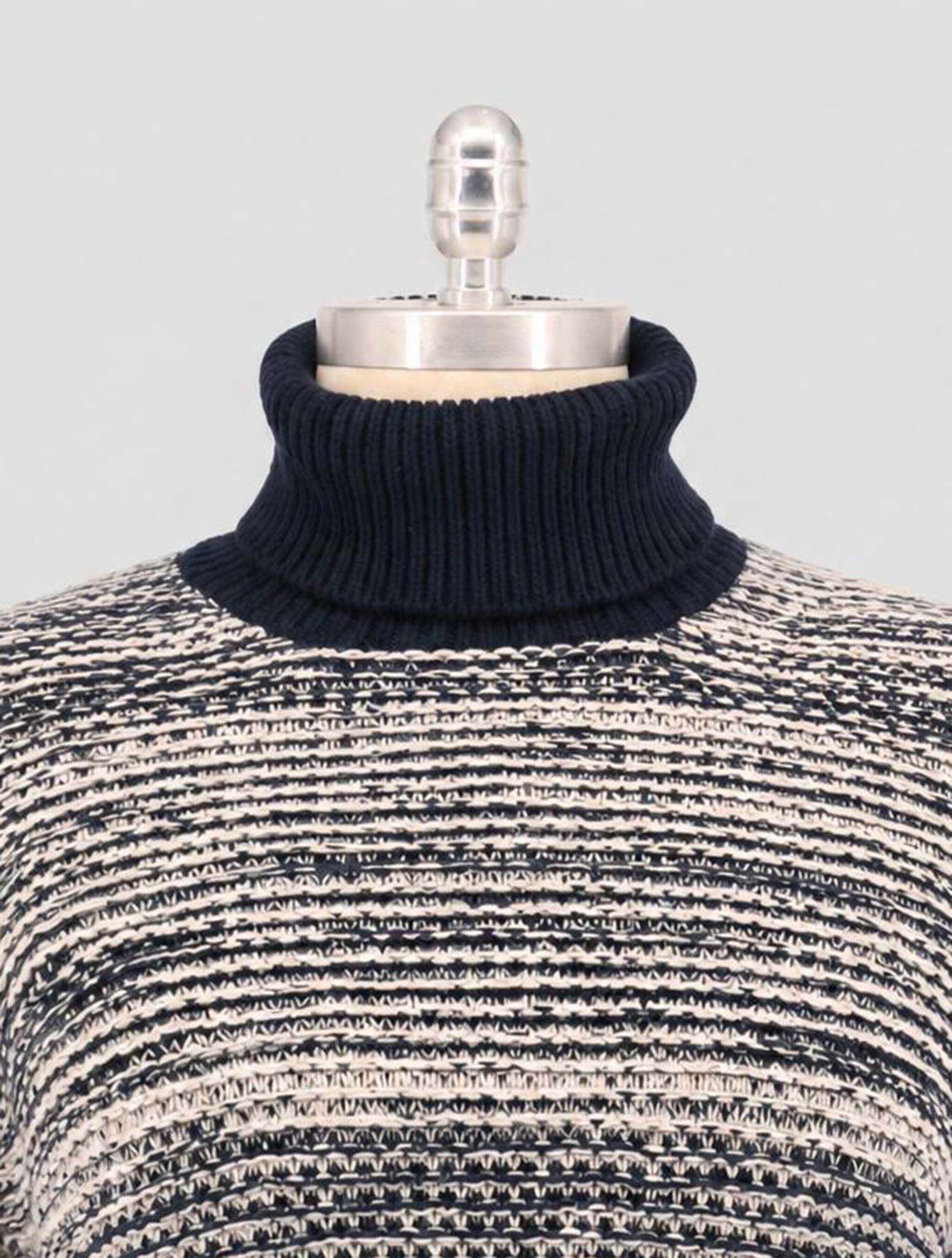 Kiton Blue Cashmere Sweater Turtleneck