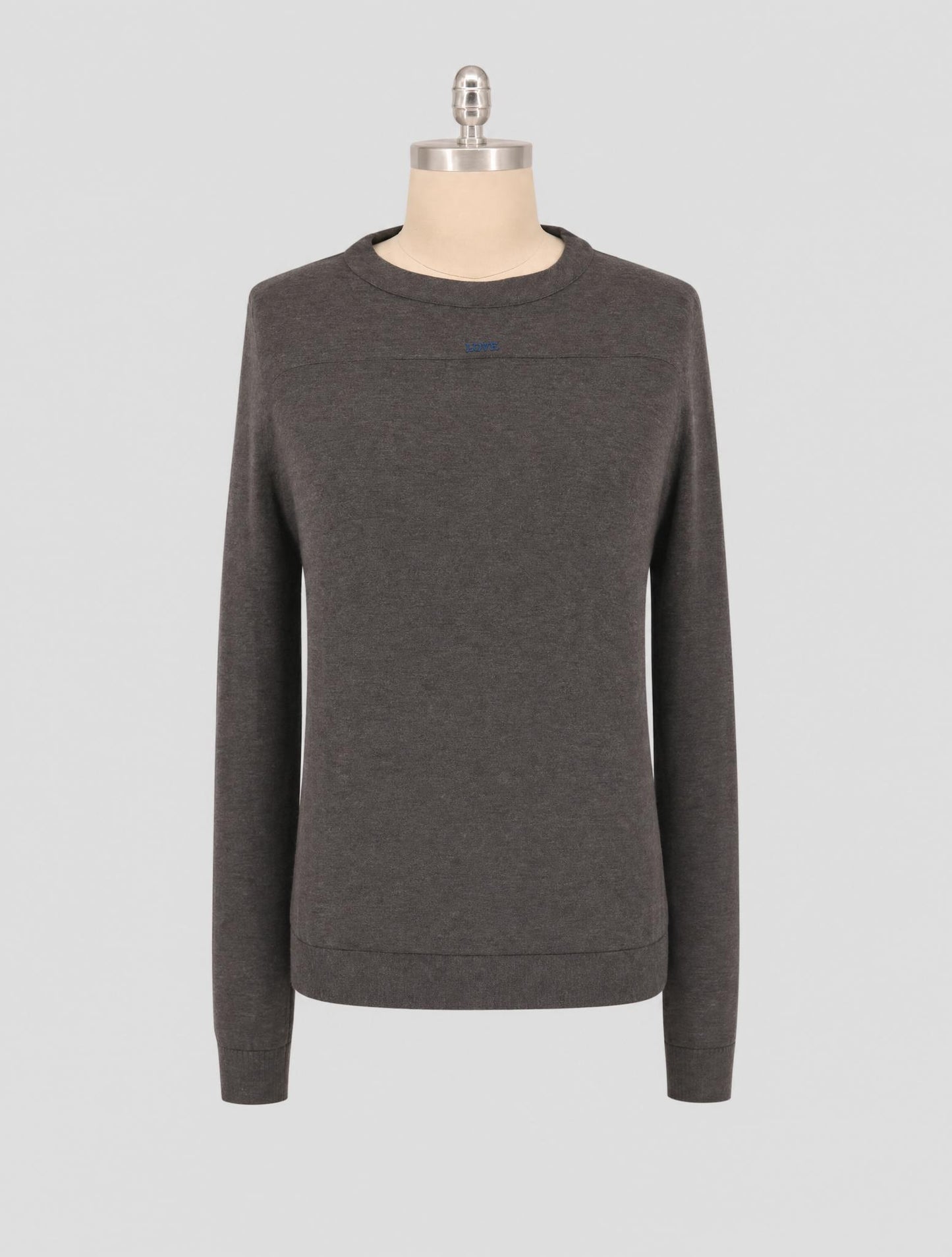 Kiton Knt Gray Cashmere T-Shirt Long Sleeve