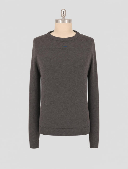 Kiton Knt Gray Cashmere T-Shirt Long Sleeve
