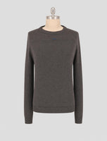 Kiton Knt Gray Cashmere T-Shirt Long Sleeve