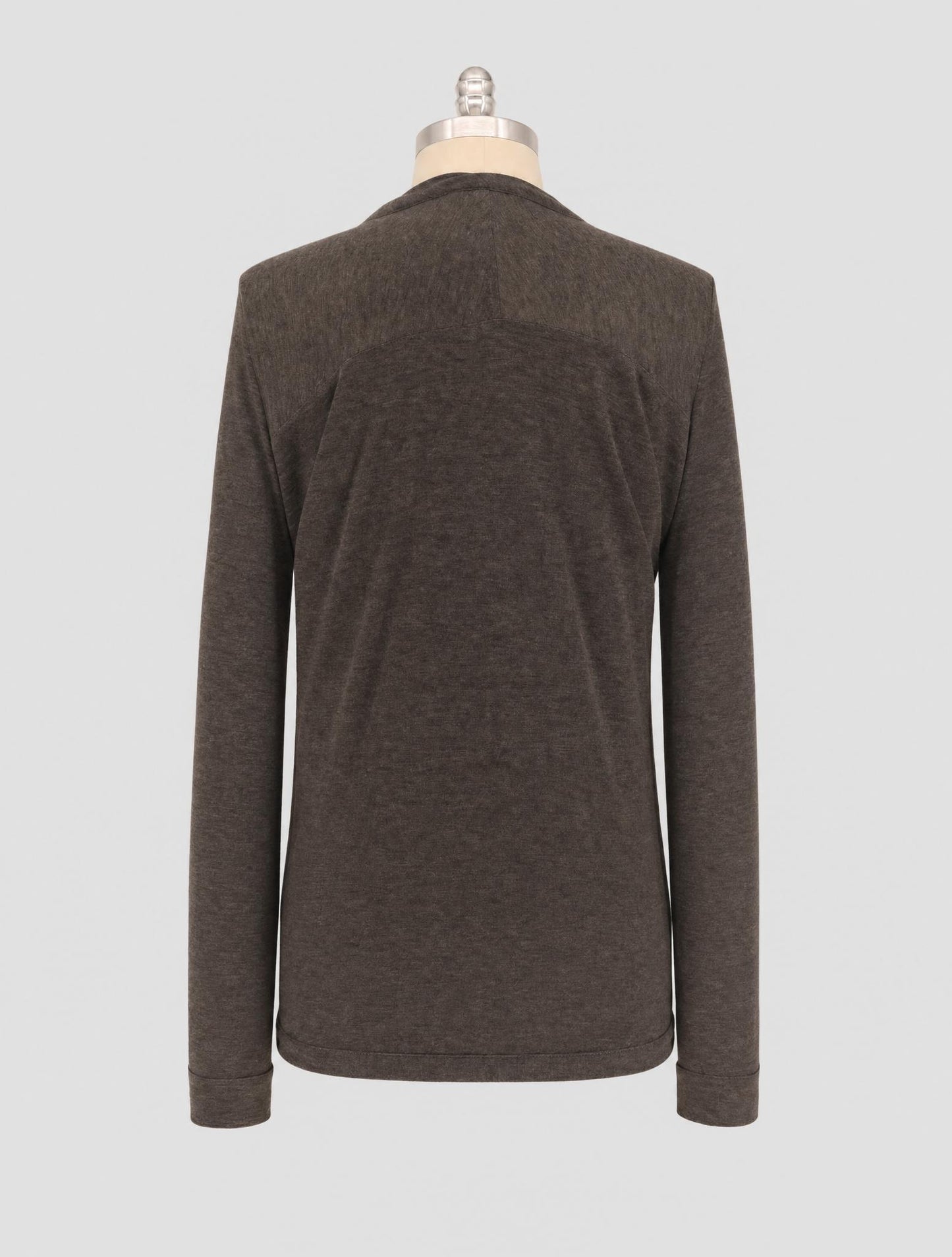 Kiton Knt Gray Cashmere T-Shirt Long Sleeve