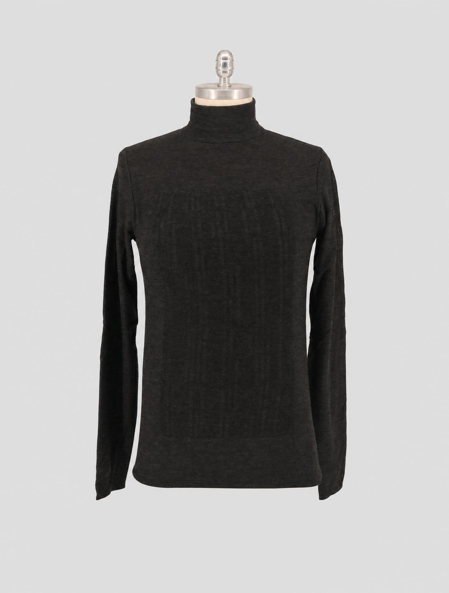 Kiton Dark Gray Black Wool Cashmere Sweater Turleneck