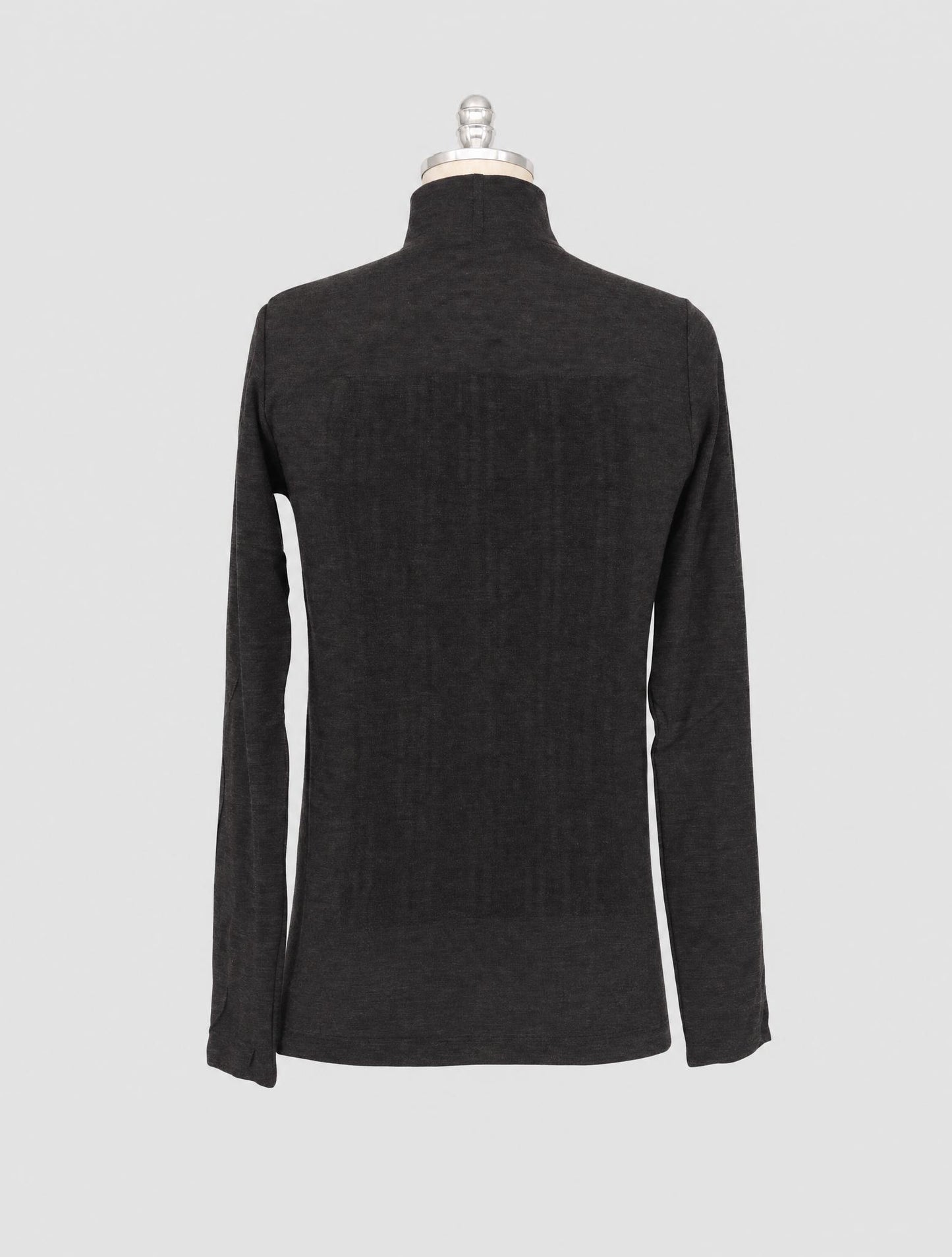 Kiton Dark Gray Black Wool Cashmere Sweater Turleneck