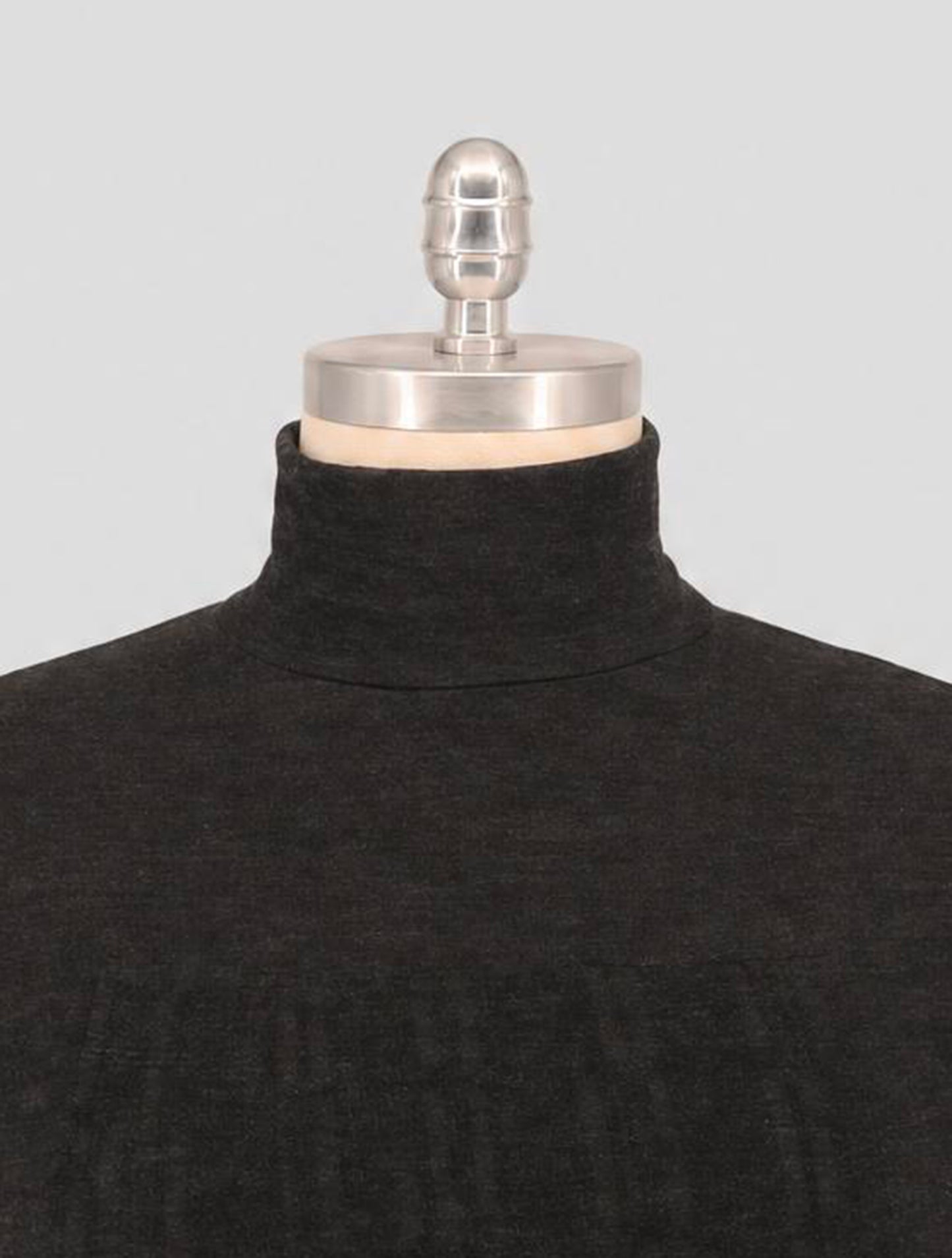 Kiton Dark Gray Black Wool Cashmere Sweater Turleneck