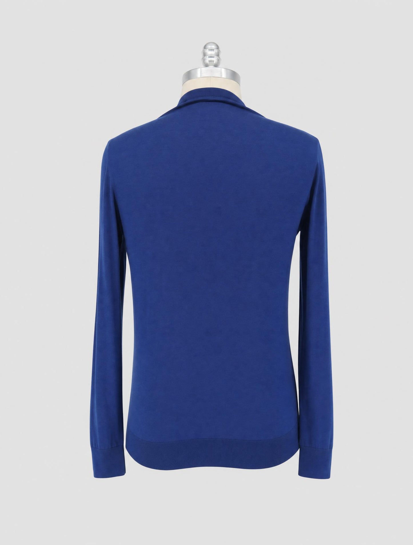 Kiton Blue Wool Diamante Blue Sweater V-Neck