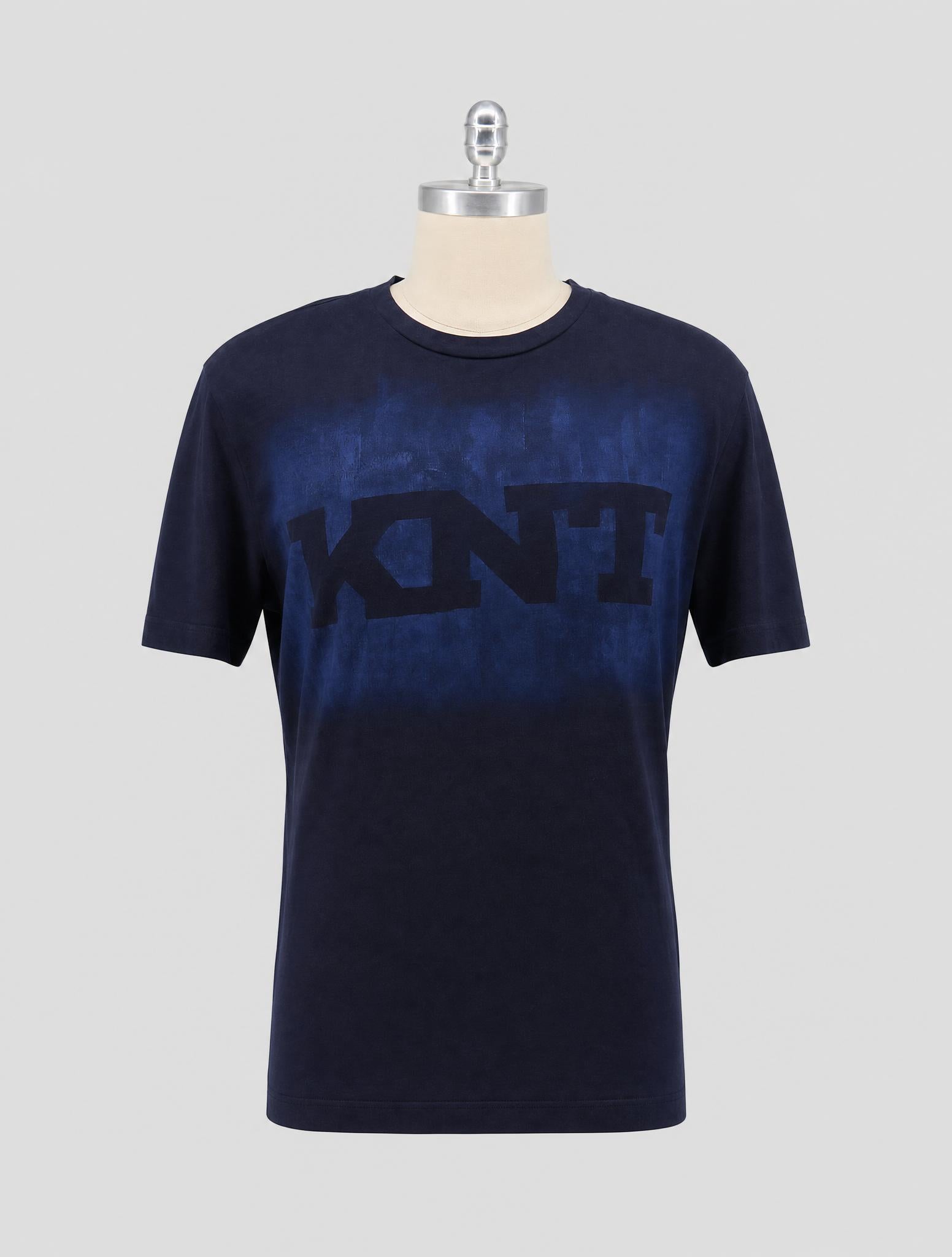 Kiton Knt Dark Blue Cotton T-Shirt