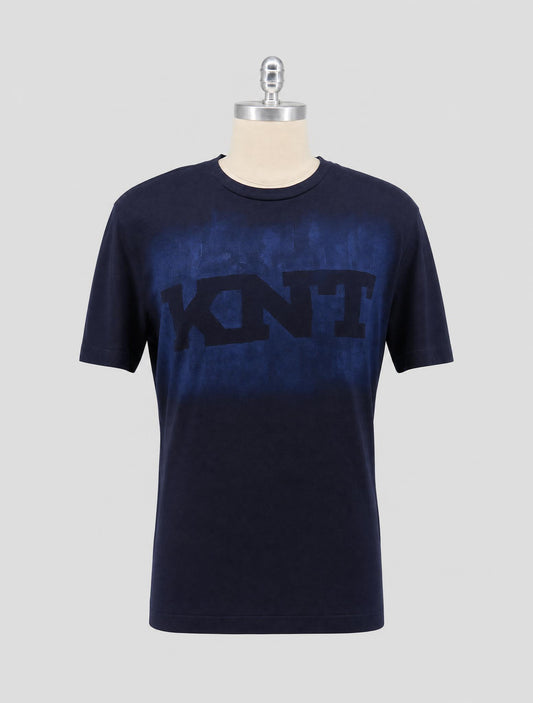 Kiton Knt Dark Blue Cotton T-Shirt