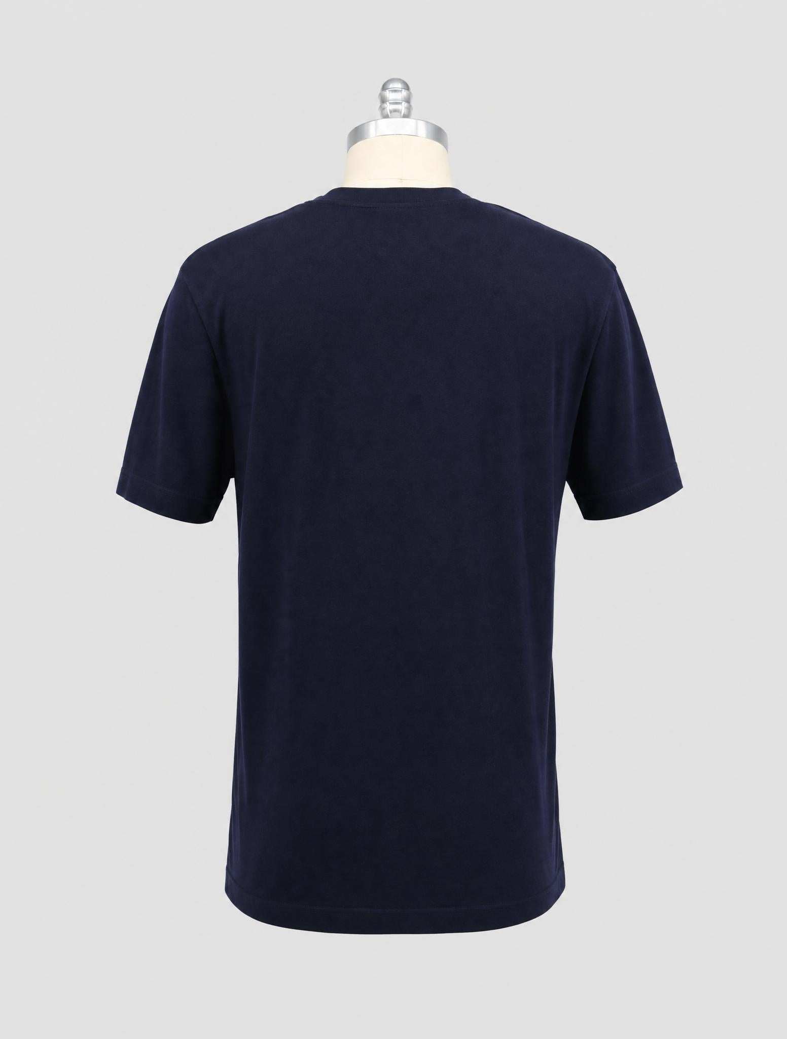 Kiton Knt Dark Blue Cotton T-Shirt