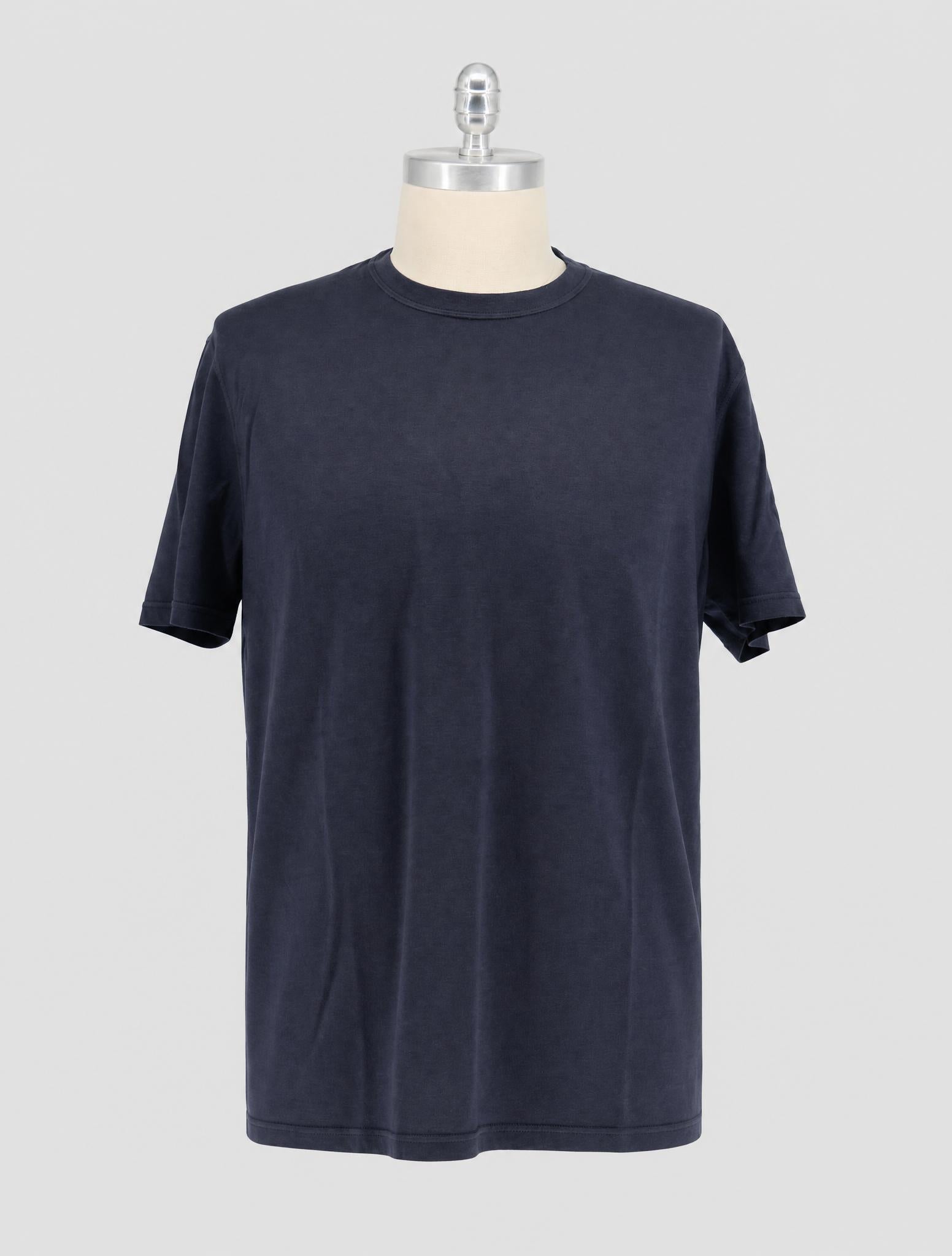 Kiton Blue Cotton Cashmere T-Shirt