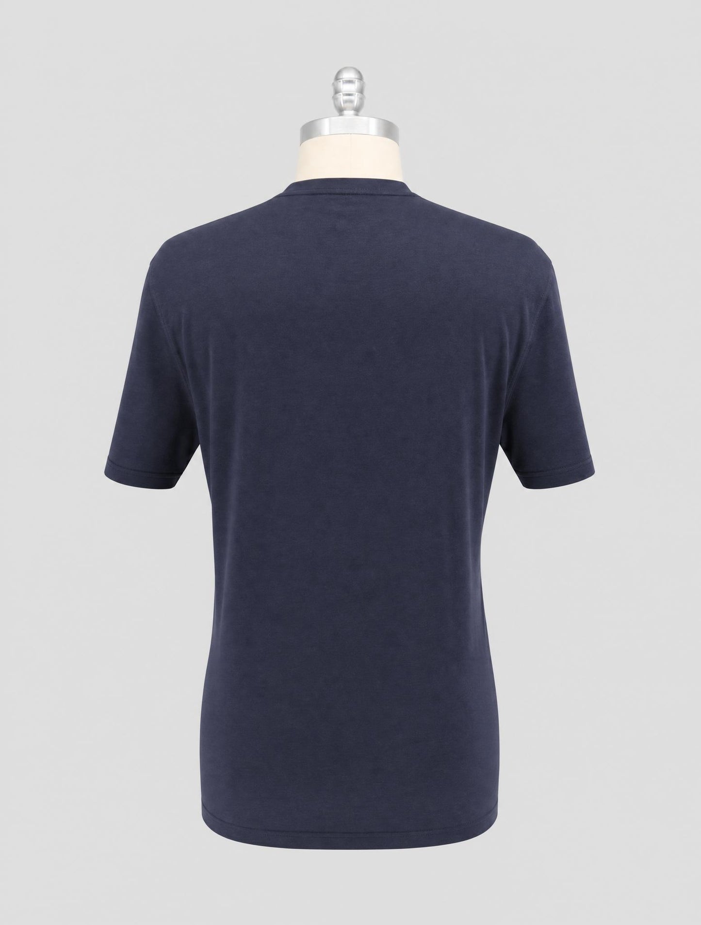 Kiton Blue Cotton Cashmere T-Shirt