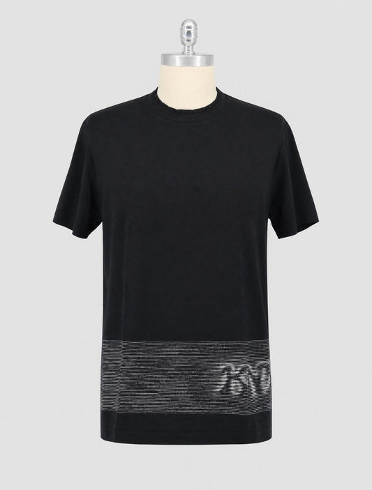Kiton Knt Black Cotton T-Shirt