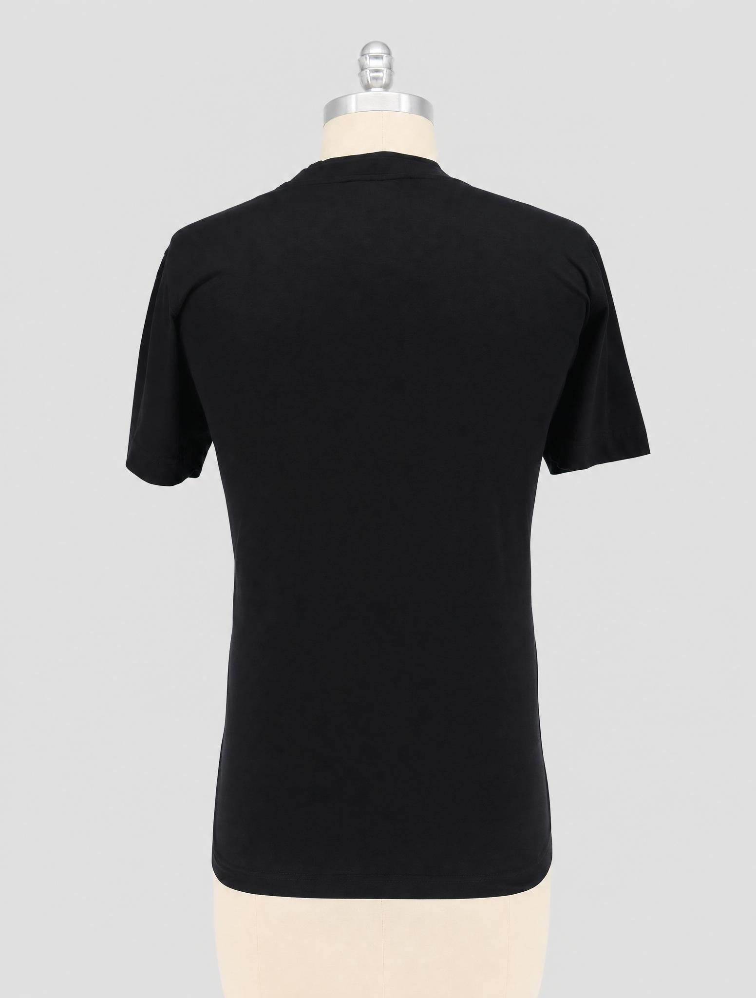 Kiton Knt Black Cotton T-Shirt