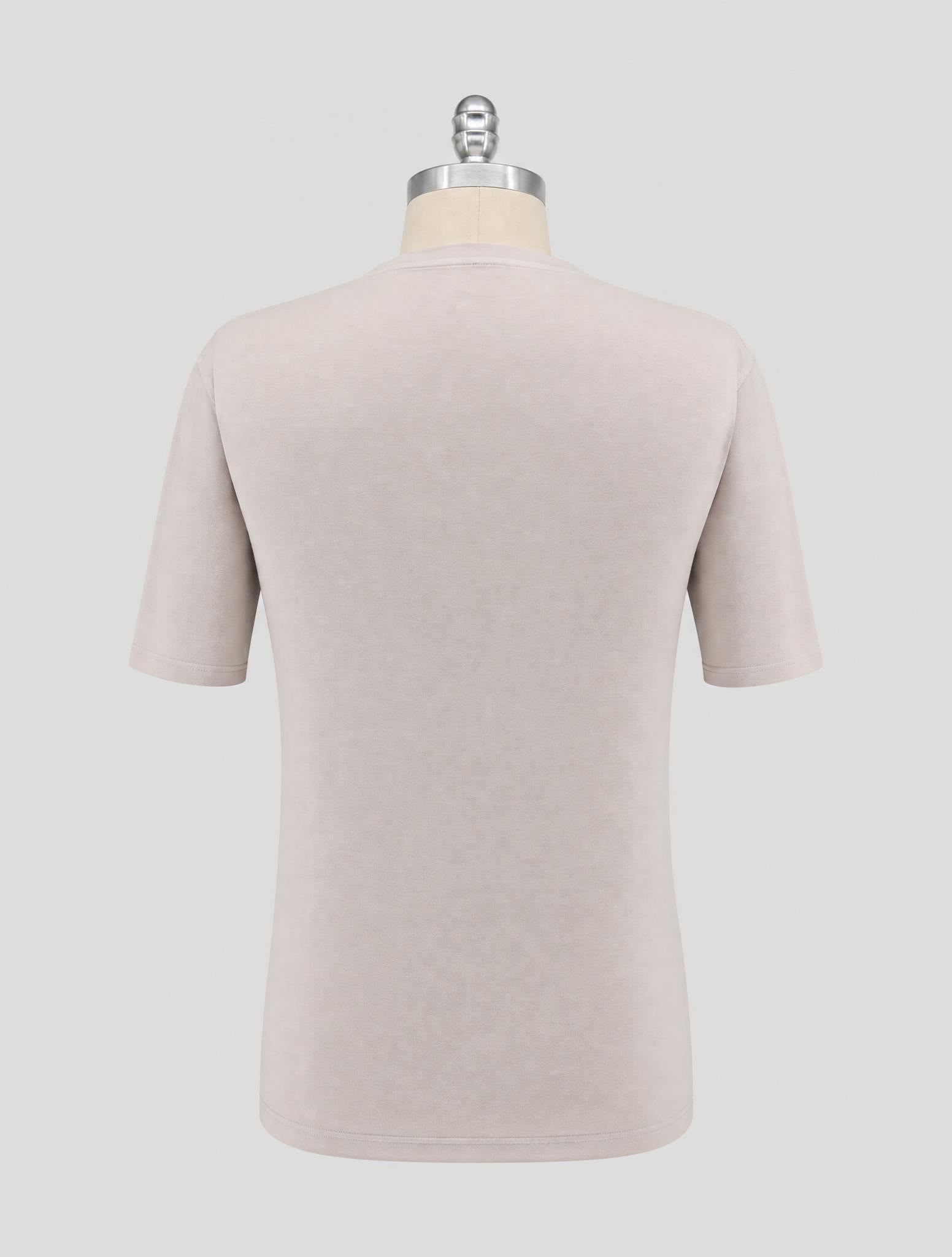 Kiton Beige Cotton Cashmere T-Shirt