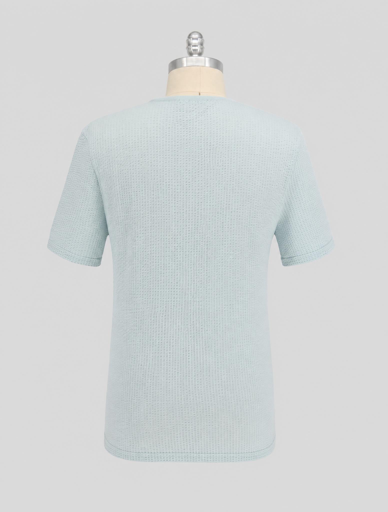 Kiton Knt Light Blue Cotton T-Shirt